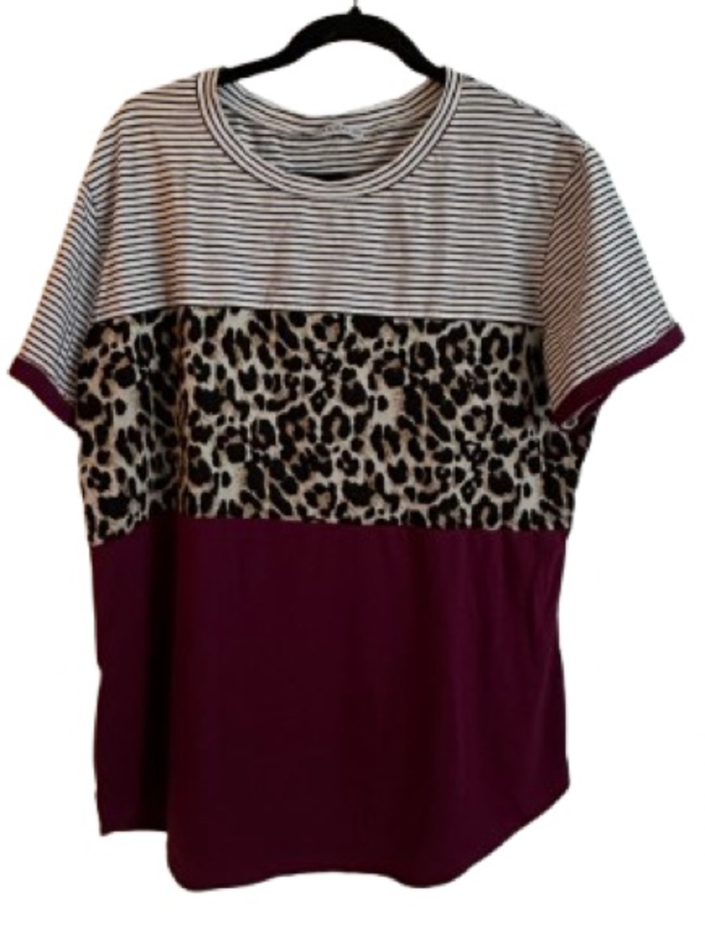 HARHAY Striped Black & White Tee